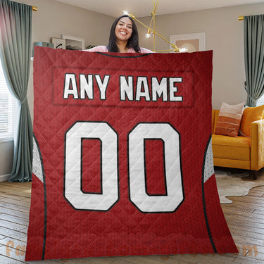 Custom Premium Quilt Blanket Arizona Jersey American Football Personalized Quilt Gifts for Her & Him